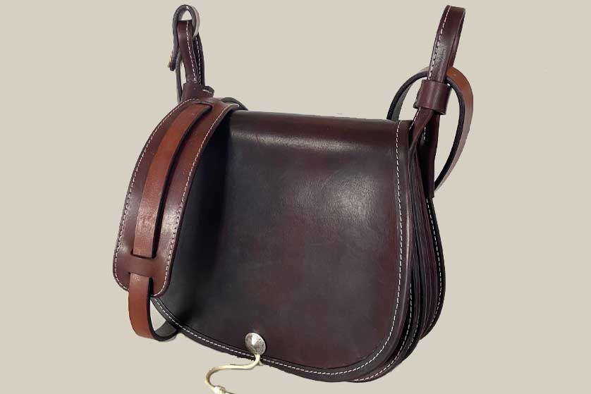 【Koudlka Leather(クーデルカ レザー)】【HB-1a-BRBK】ハンティングバッグ L